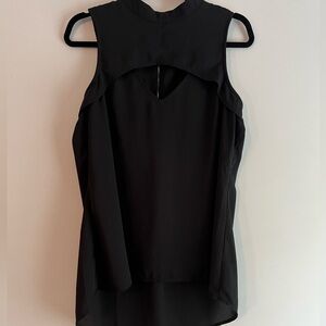 Venus Keyhole Sleeveless Top Black Large